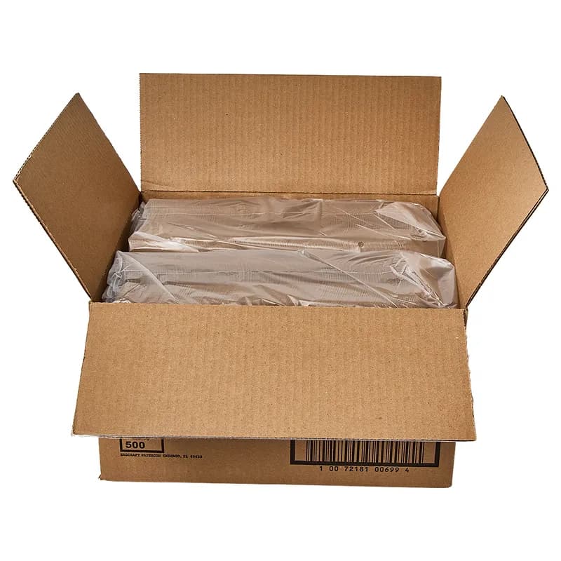 Bagcraft® EcoCraft® Food Tray 3 LB Wax Coated Paper Kraft Grease Resistant 500/Case