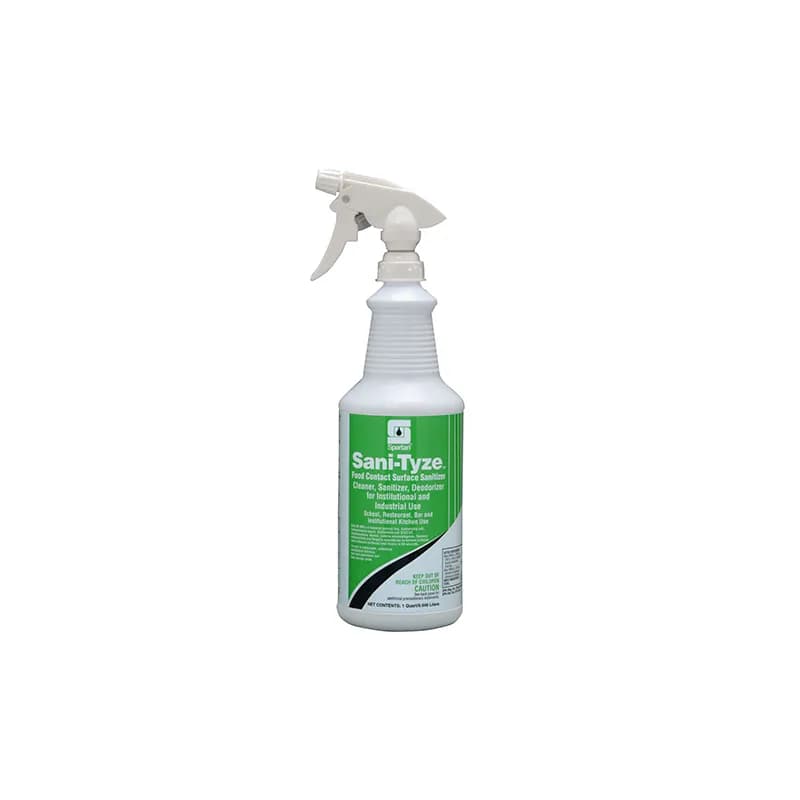 Sani-Tyze® Fragrance Free Sanitizer 1 QT Multi Surface Neutral RTU Quat 12/Case