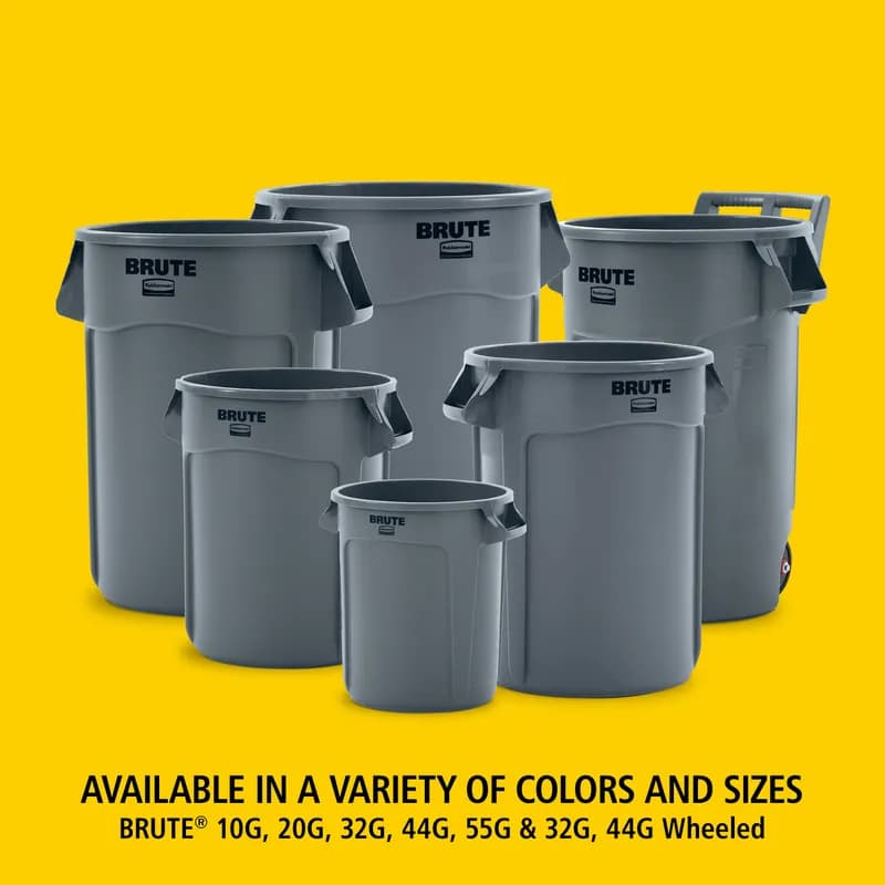 Brute® 1-Stream Recycling Bin 25.39X22.64X27.87 IN 32 GAL 128 QT Blue Resin Food Safe 1/Each
