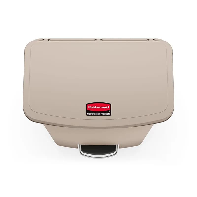 Slim Jim® Trash 1-Stream Trash Can 21.15X14.01X32.73 IN 18 GAL 72 QT Beige Resin With Hinged Lid Step-On Slim 1/Each