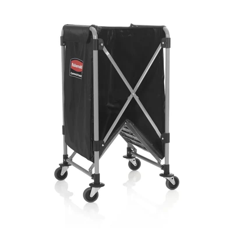 Executive Series™ Collapsible X-Cart 35.70X24.10X34.00 IN 10 Cubic Foot Black Steel Canvas Single Stream 1/Each