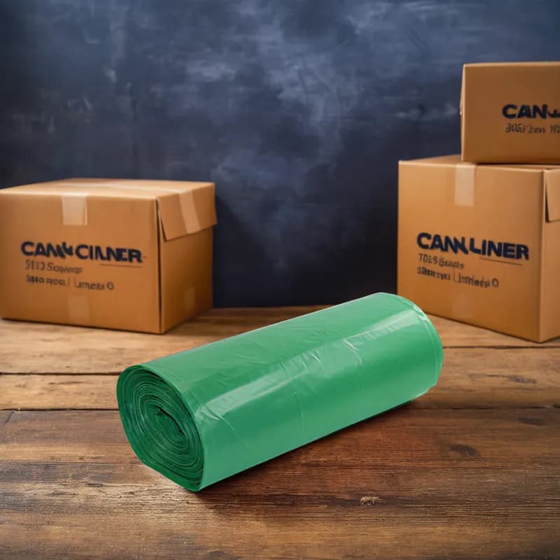 Compostable Liner 47X60 IN 64 GAL Green Biopolymer 0.9MIL 60/Case