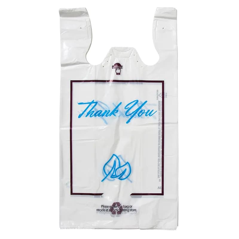 Victoria Bay Shopper Bag 12X7X23 IN Low-Density Polyethylene (LDPE) 0.9MIL Thank You 500/Case