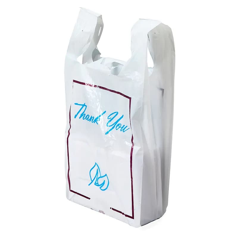 Victoria Bay Shopper Bag 12X7X23 IN Low-Density Polyethylene (LDPE) 0.9MIL Thank You 500/Case