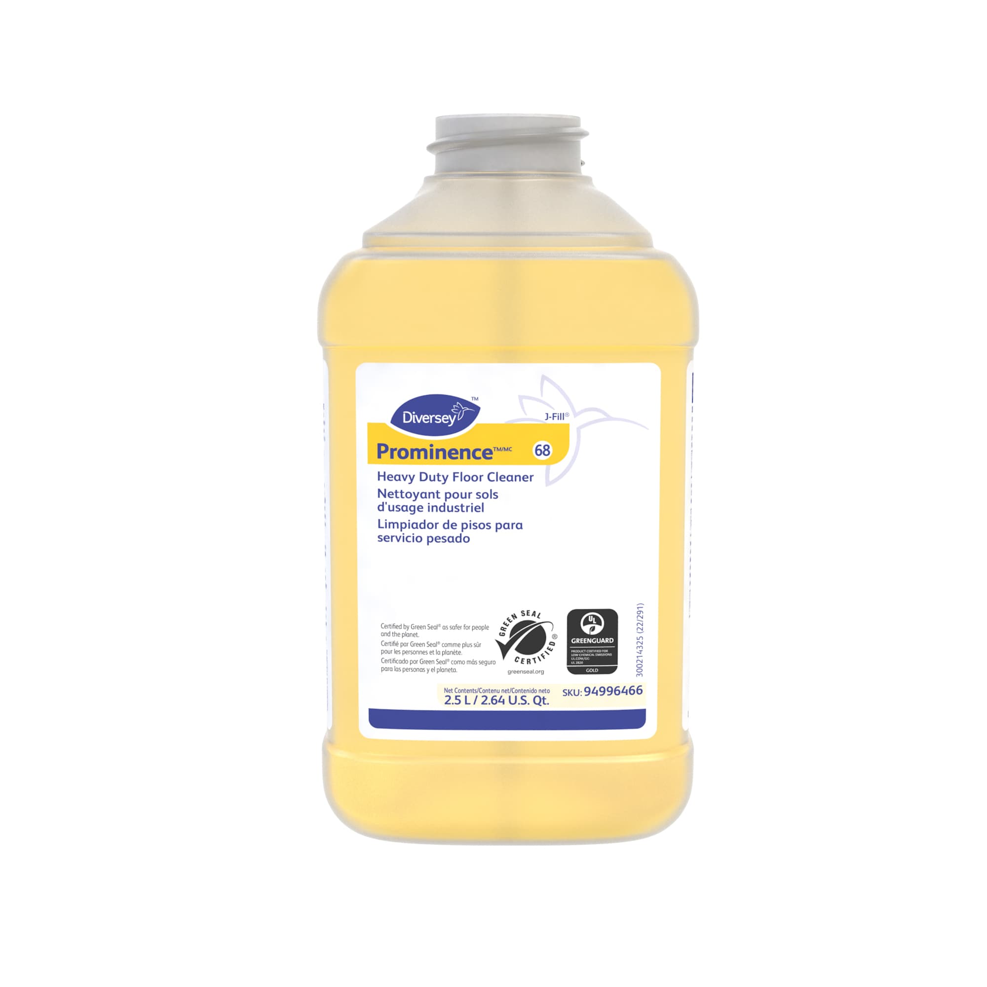 Prominence™ Citrus Scent Floor Cleaner 2.5 L Heavy Duty Daily Multi Surface Neutral Liquid Concentrate 2/Case