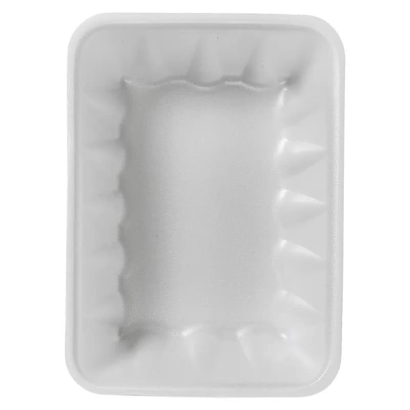 42 Meat Tray 8.63X6.31X2.39 IN Polystyrene Foam Deep White Rectangle 250/Case