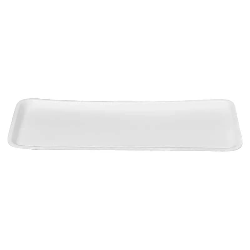 7S Meat Tray 5.81X14.88X0.75 IN Polystyrene Foam White 250/Case