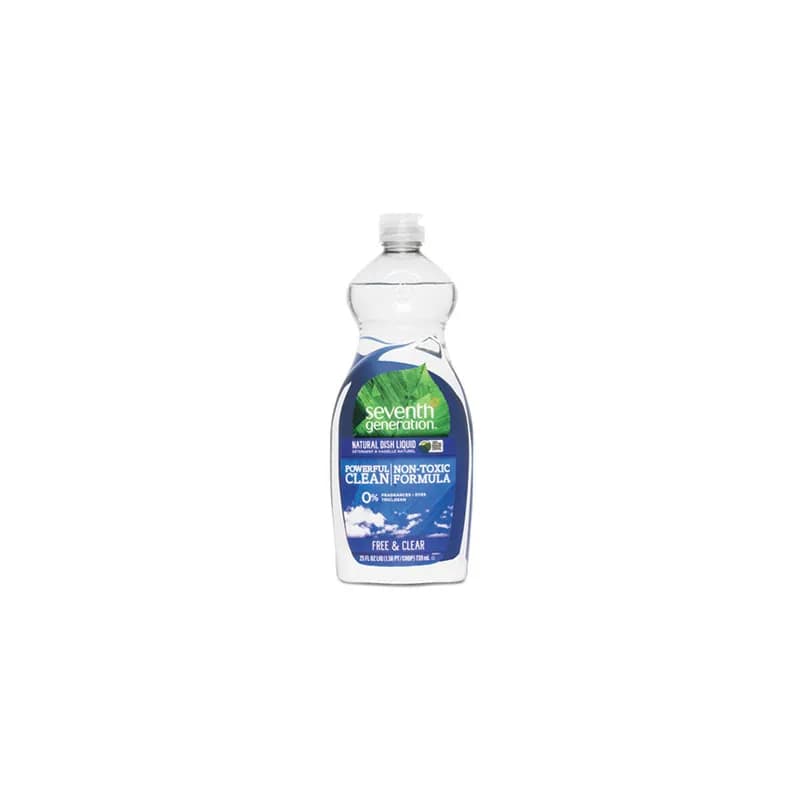 Free & Clear Unscented Manual Dish Detergent 25 FLOZ Liquid Natural 12/Case