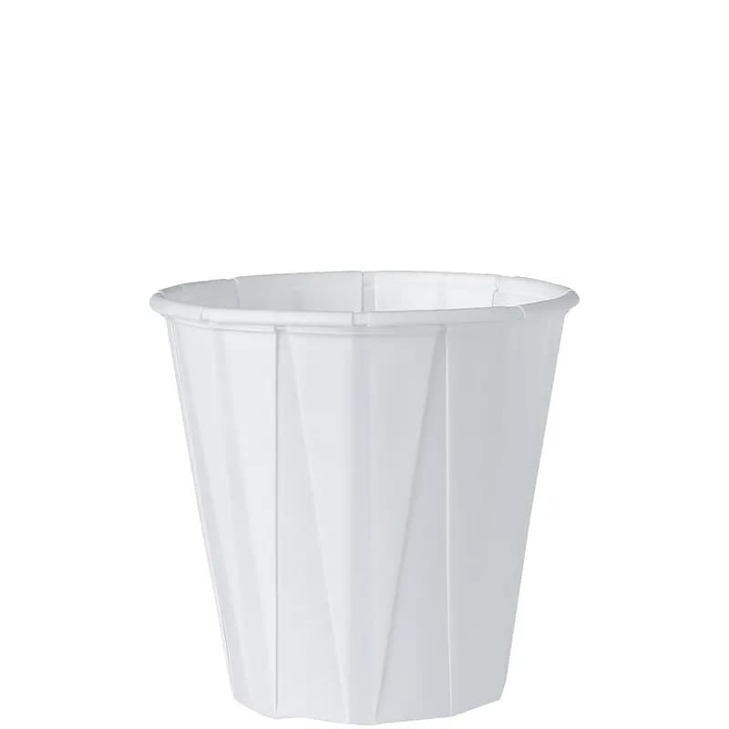 Solo® Cup 3.5 FLOZ Treated Paper White Freezer Safe 100 Count/Pack 50 Packs/Case 5000 Count/Case