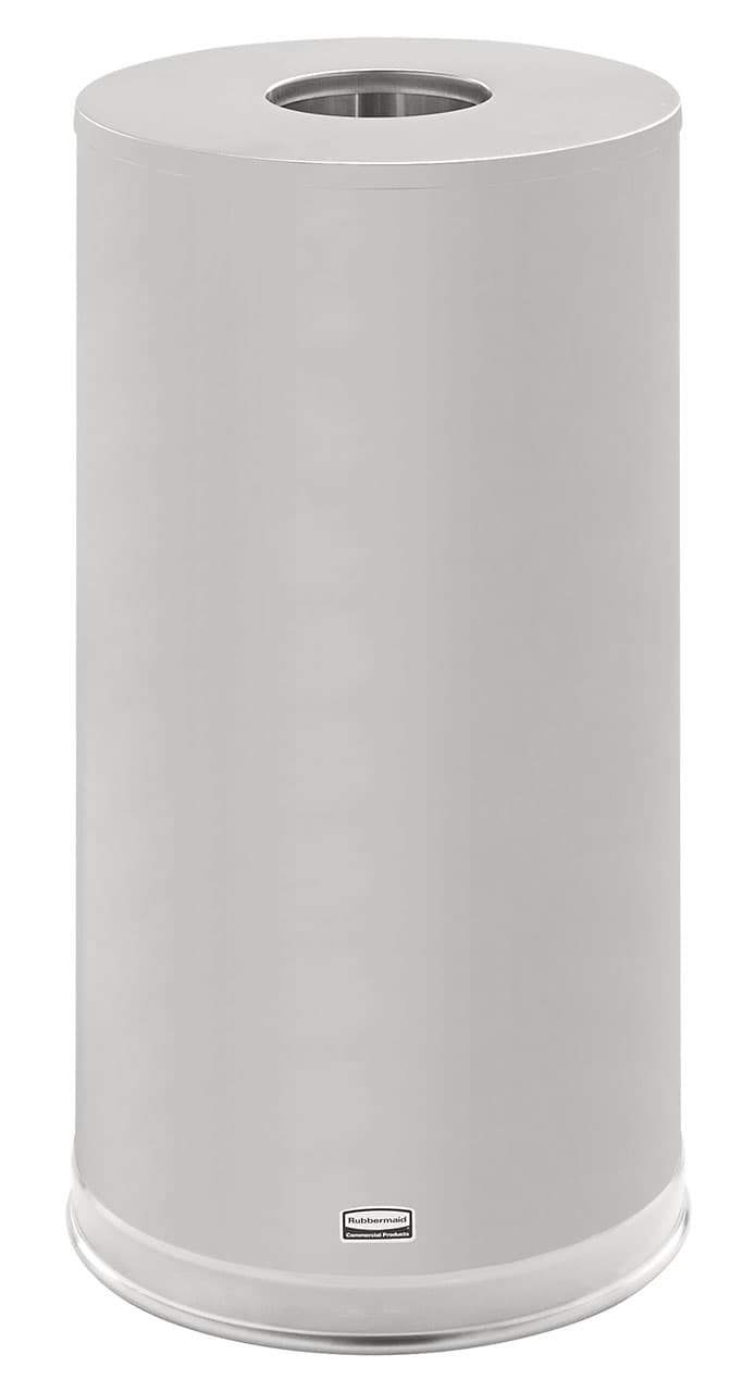 Metallic Series Trash Can 15 GAL Stainless Stainless Steel With Open Lid Indoor 1/Each