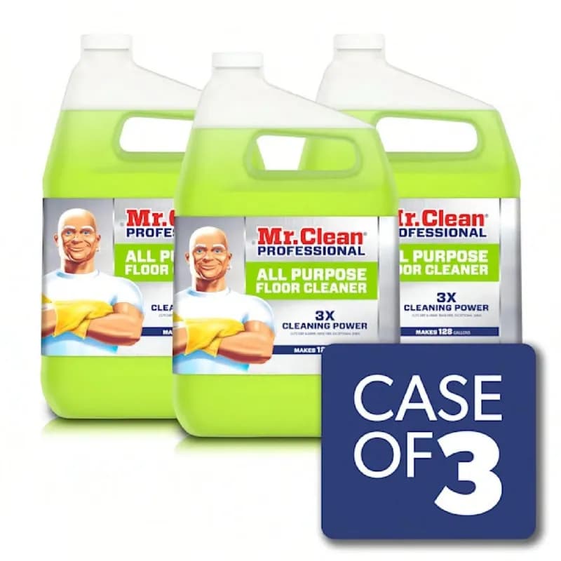 Mr. Clean PRO Lemon All Purpose Cleaner Floor Cleaner 1 GAL Multi Surface Liquid Commercial 3/Case