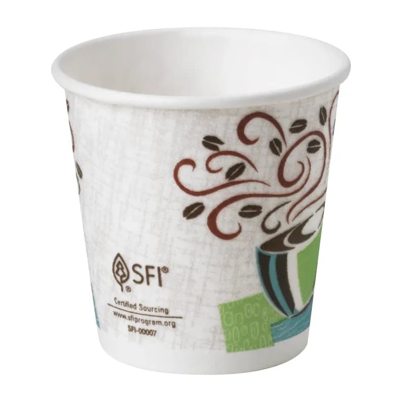 Dixie® Perfect Touch Hot Cup Insulated 10 OZ Double Wall Poly-Coated Paper Multicolor Coffee Haze 1000/Case