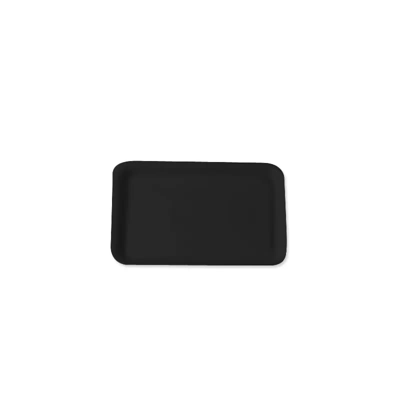 16S Meat Tray 7.38X12.38X0.63 IN Polystyrene Foam Black Rectangle 250/Case