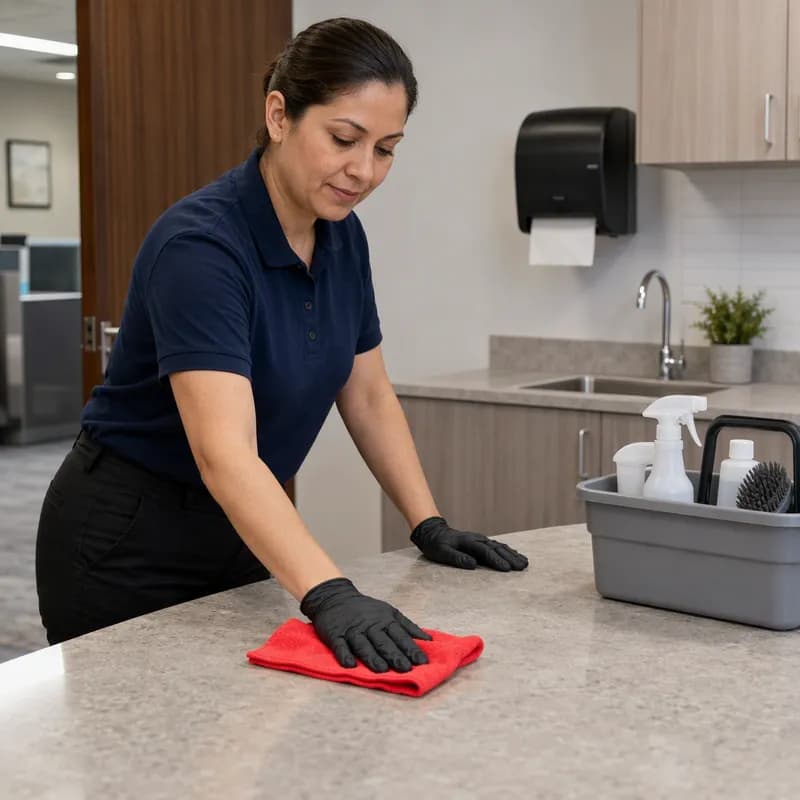 JaniFiber Cleaning Cloth 16X16 IN Standard Microfiber Red 24/Box