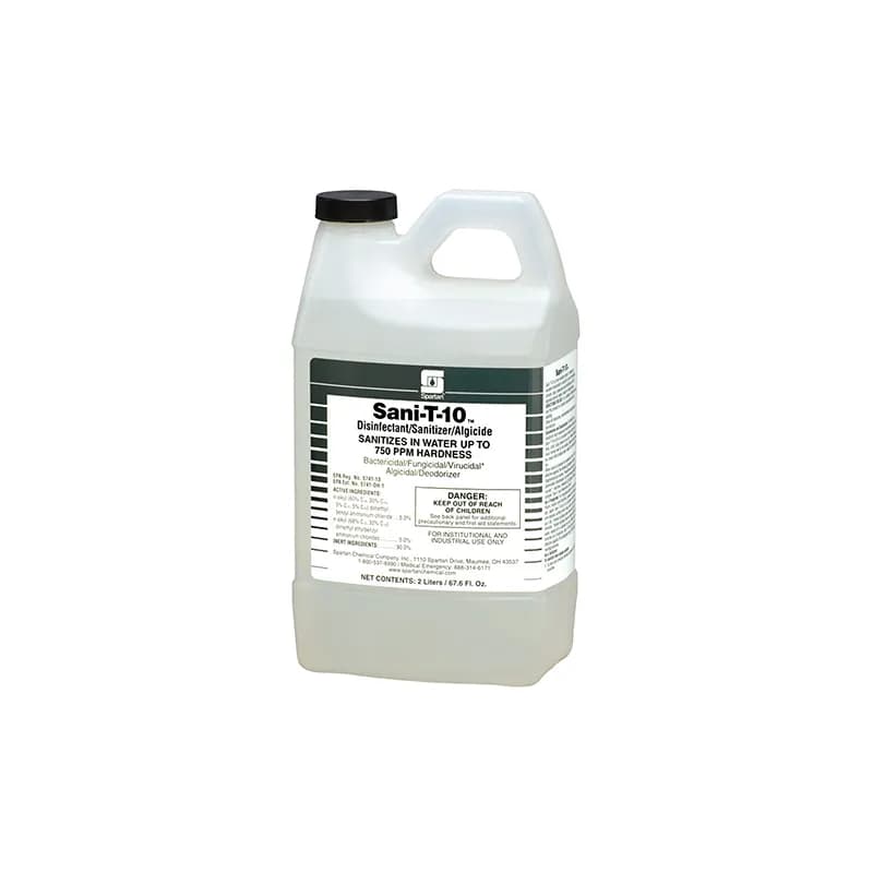 Clean on the Go® Sani-T-10® Unscented Disinfectant & Sanitizer 2 L Multi Surface Food Contact Neutral 4/Case
