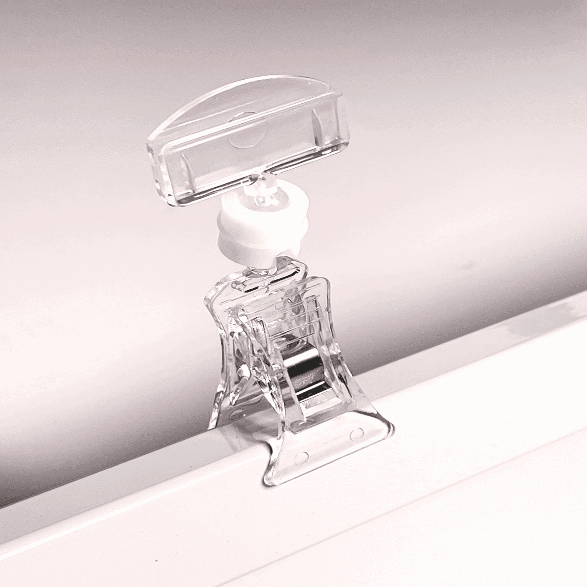 Sign Holder 1 IN Plastic Clear Swivel Clip-On 50/Pack