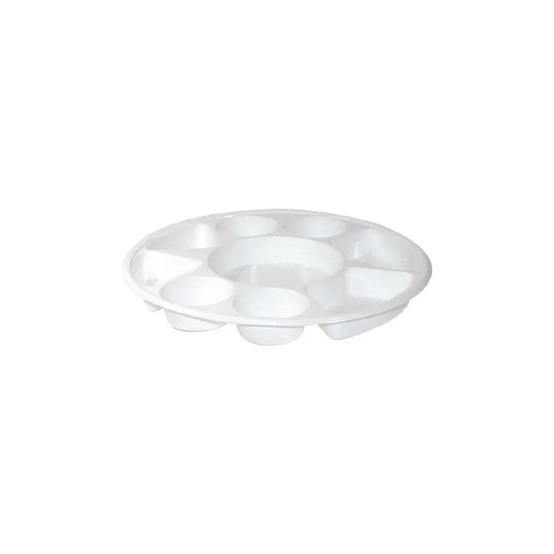 Plate 9 Compartment Plastic Round 200/Case