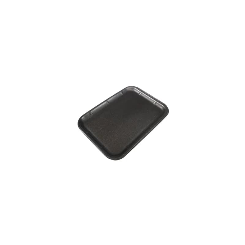 1014 Meat Tray 14X10X0.75 IN Polystyrene Foam Black Rectangle 100/Case