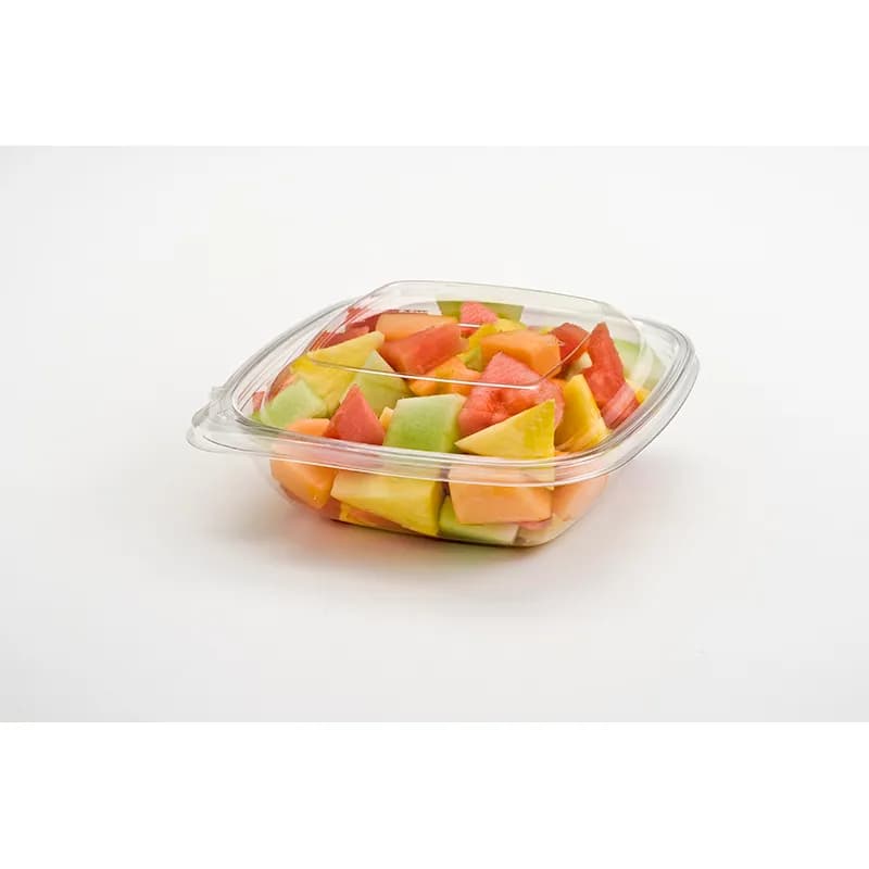 Bowl Medium (MED) 32 OZ PET Clear Square Tamper-Evident 300/Case