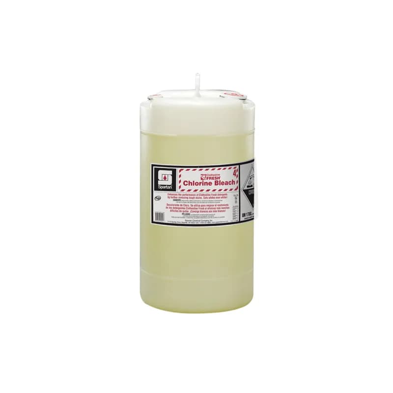 Clothesline Fresh® Chlorine Bleach 4 Mild Scent Laundry Bleach 15 GAL Alkaline Liquid Chlorinated 1/Drum