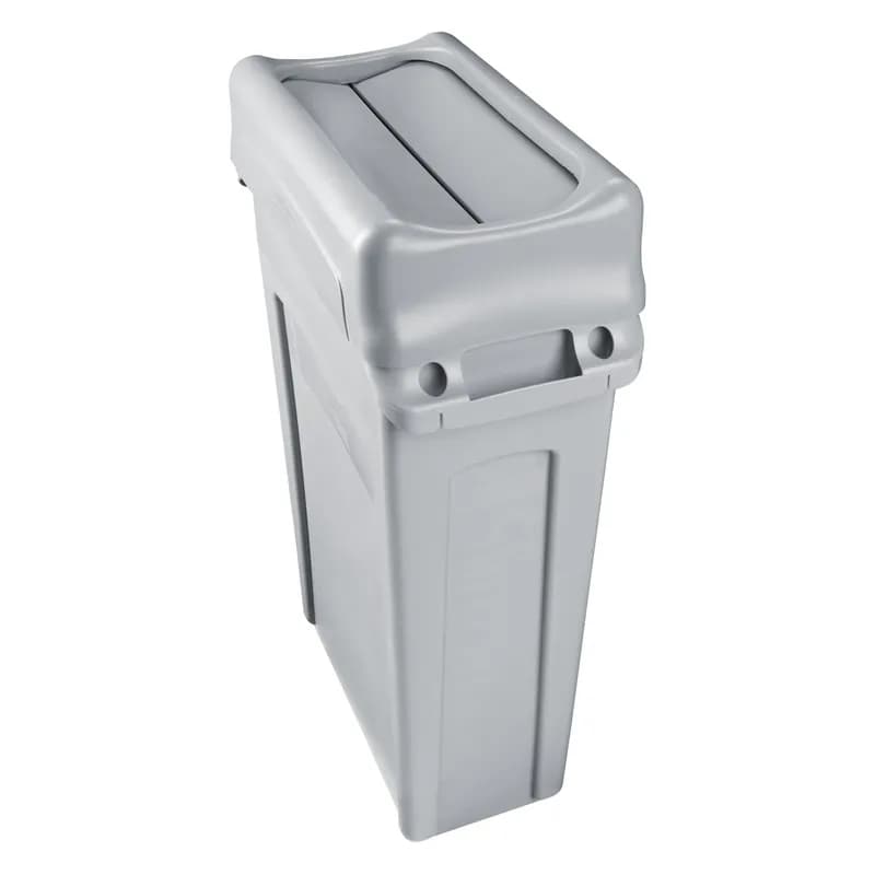 Slim Jim® Swing Lid 20.47X11.34X5.08 IN Gray Rectangle Resin Slim 1/Each