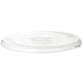 Lid Flat 1 Compartment RPET Clear Round For 24-46 OZ Bowl Unhinged 400/Case