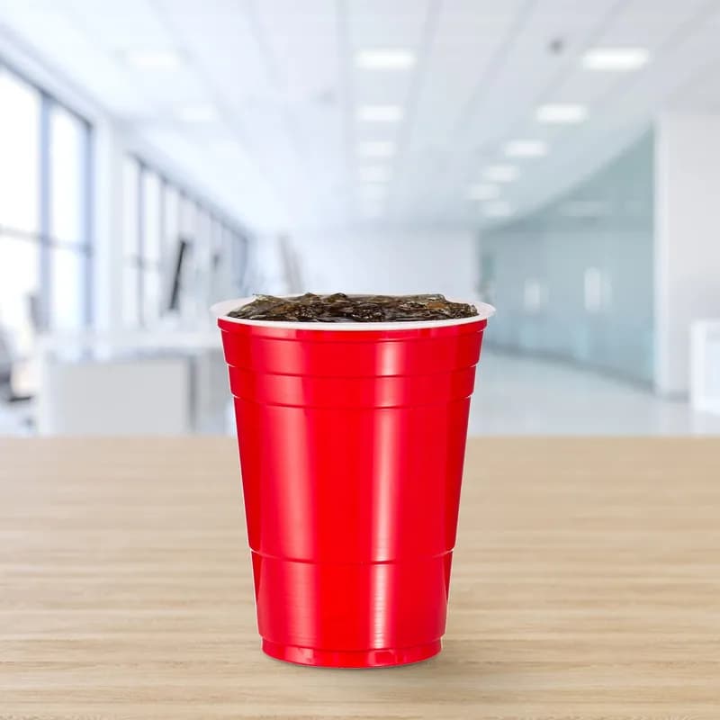 Solo® Cold Cup Party 16 OZ HIPS Red 50 Count/Pack 20 Packs/Case 1000 Count/Case