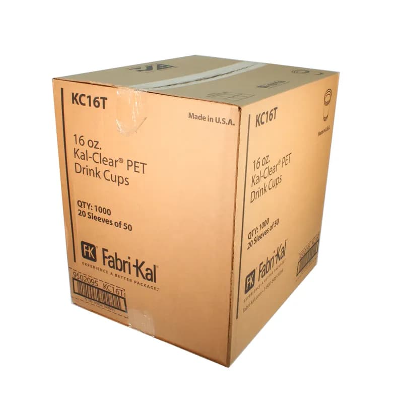 Kal-Clear Cold Cup 16 OZ PET Clear 1000/Case
