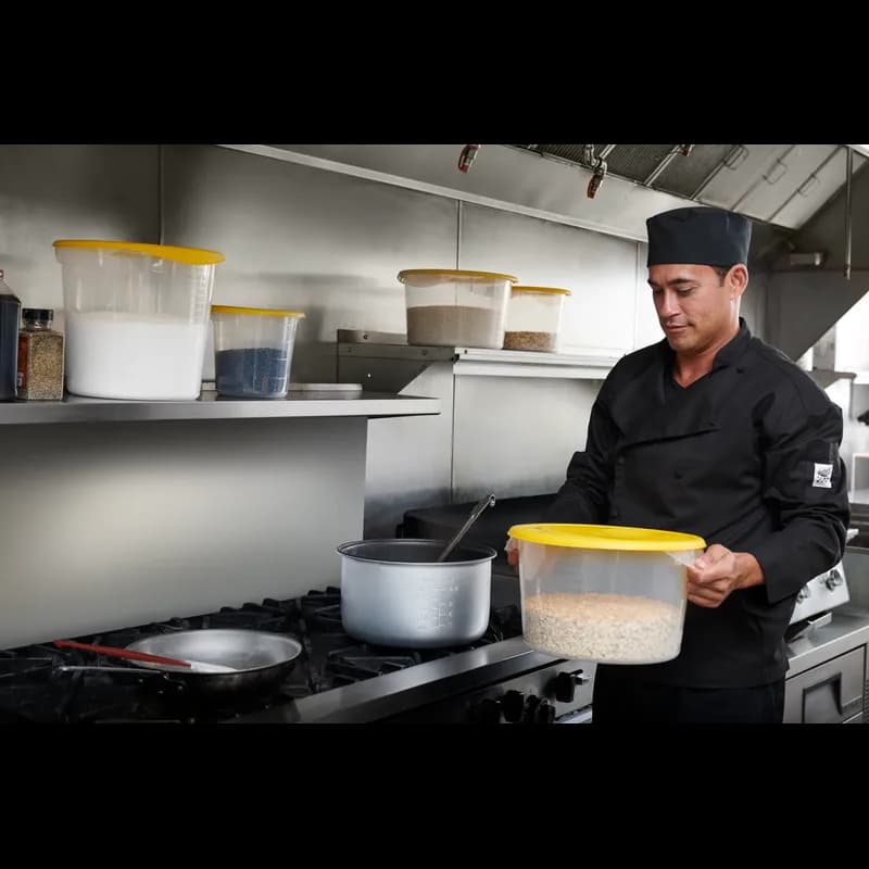 Lid Yellow HDPE Food Safe 1/Each