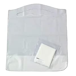 Bib 18X32 IN White Tissue Paper Plastic With Ties 300/Case