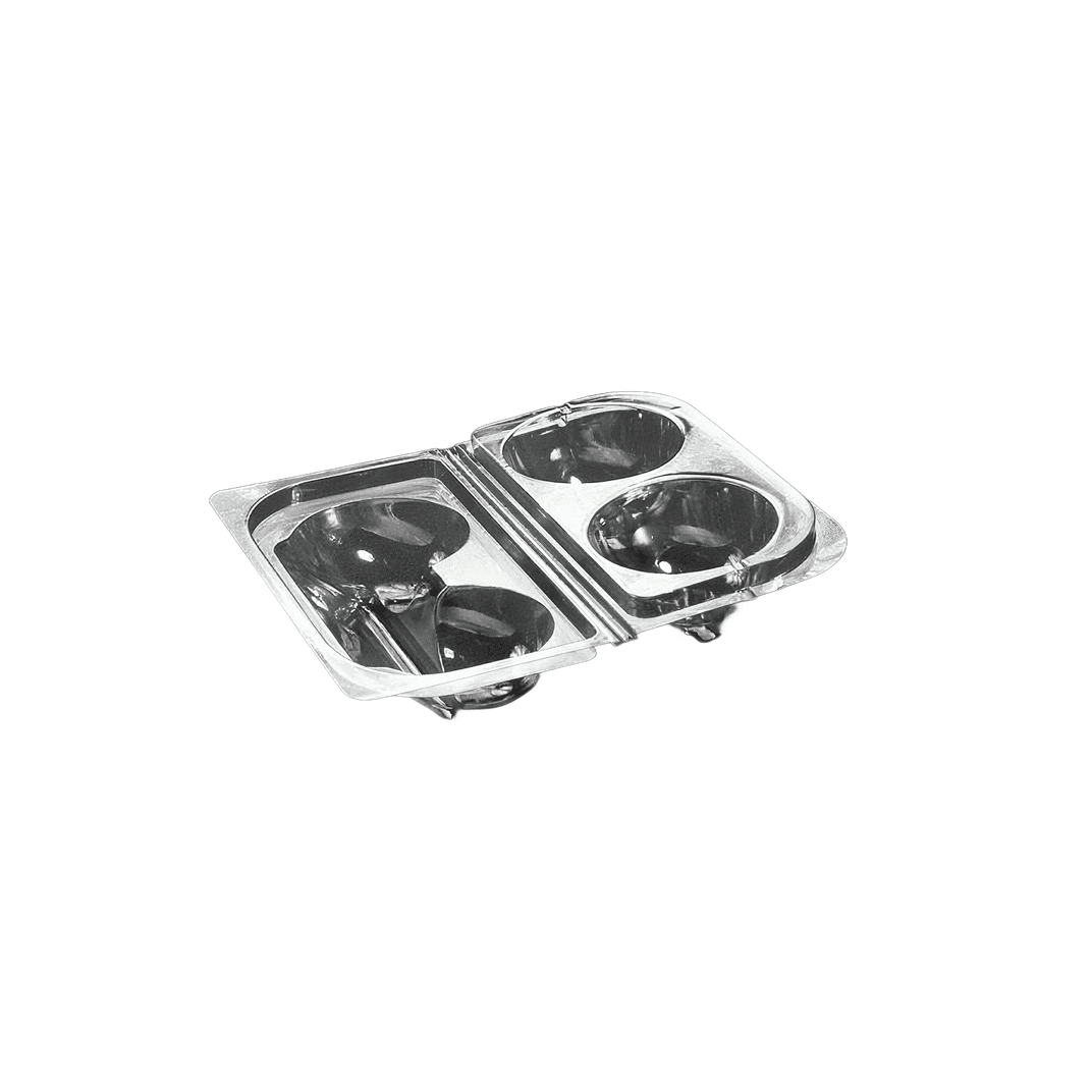 Egg Take-Out Container Hinged With Dome Lid 6X4X1 IN Plastic Clear Rectangle 840/Case