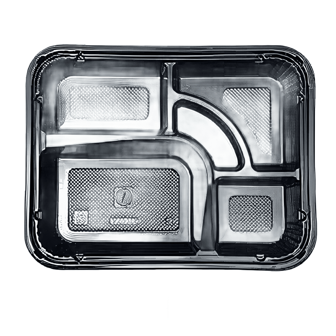 Bento Box Base & Lid Combo 5 Compartment 200/Case