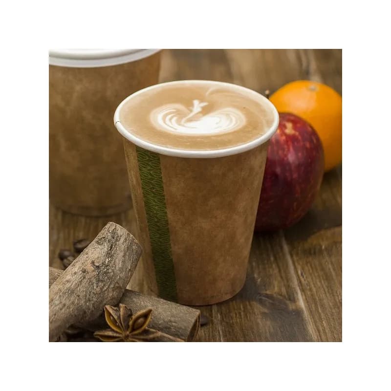 Hot Cup 8 OZ Single Wall Poly-Coated Paper Kraft 1000/Case