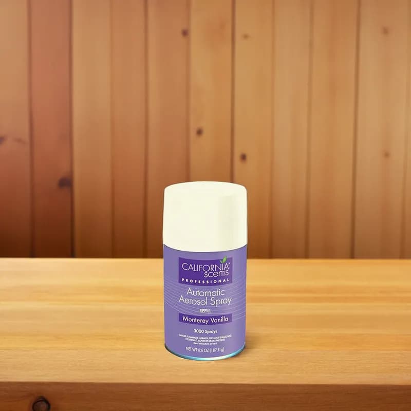 Air Freshener Monterey Vanilla Aerosol 6.6 FLOZ For Metered Aerosol Dispenser Dispenser 12/Case
