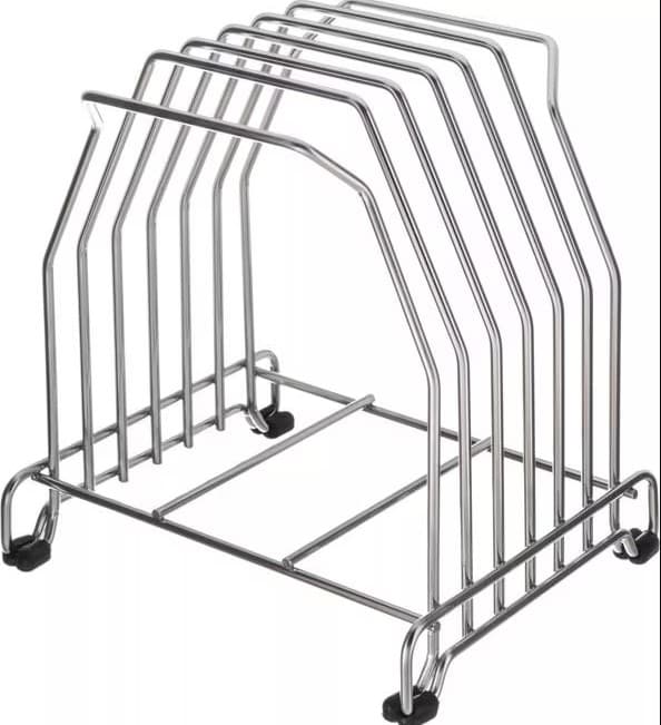 San Jamar Cut-N-Carry Rack Stainless Steel Brushed Nickel For Cutting Board 1/Each
