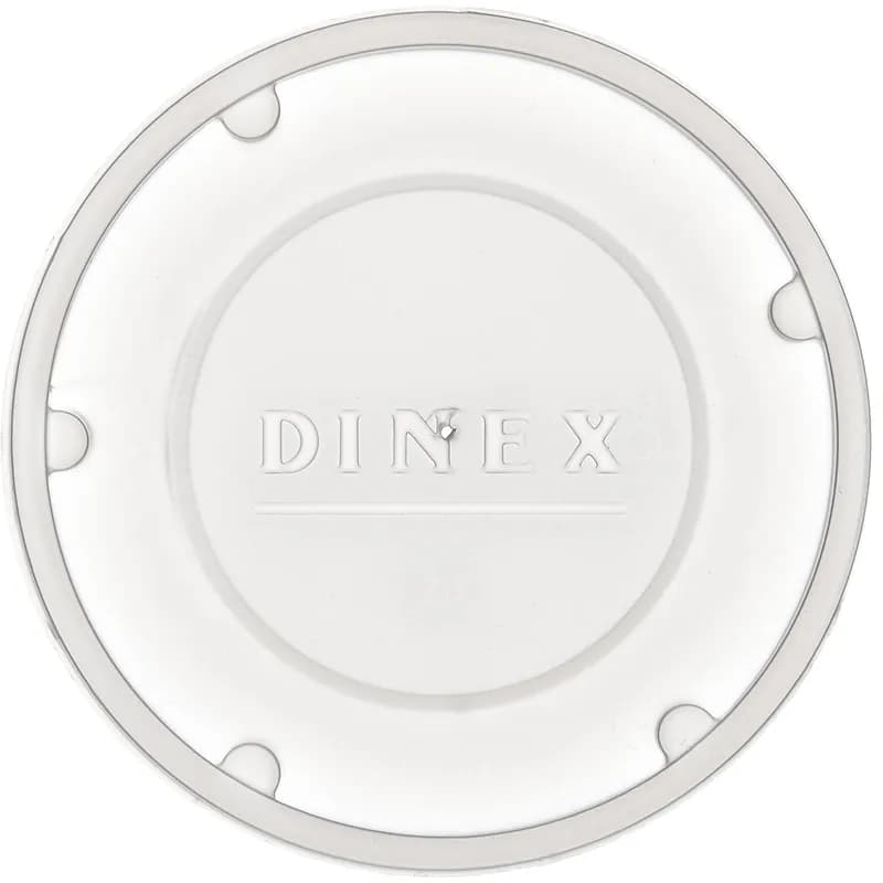 Dinex® Lid Flat PS Translucent For 6-8 OZ Cup No Hole 1000/Case