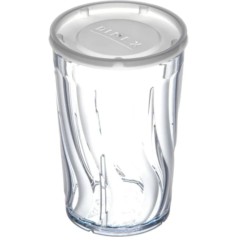 Dinex® Lid Flat PS Translucent For 6-8 OZ Cup No Hole 1000/Case