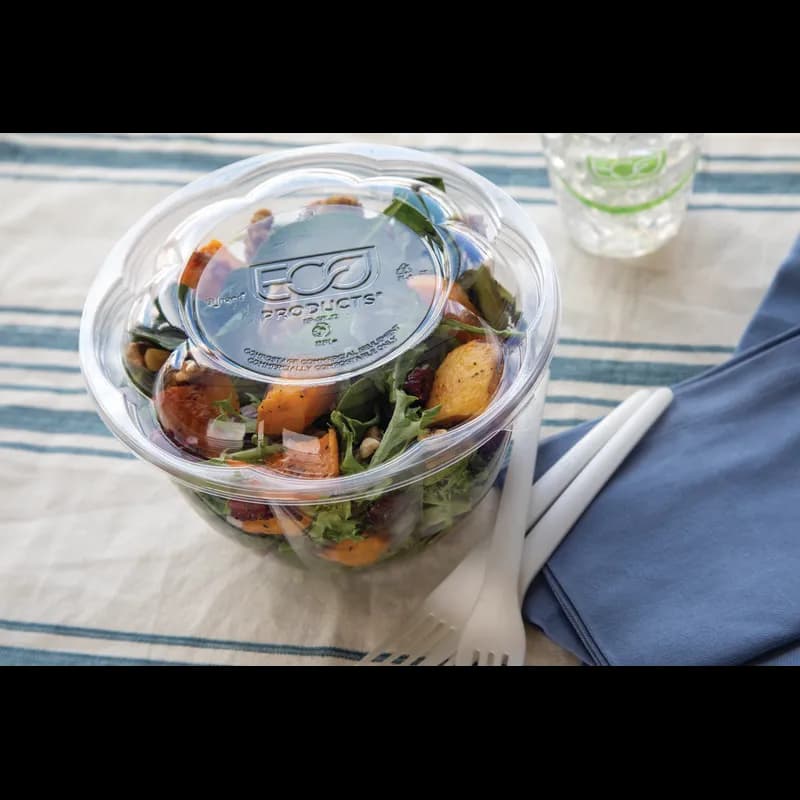 Salad Bowl & Lid Combo 48 OZ PLA 150/Case