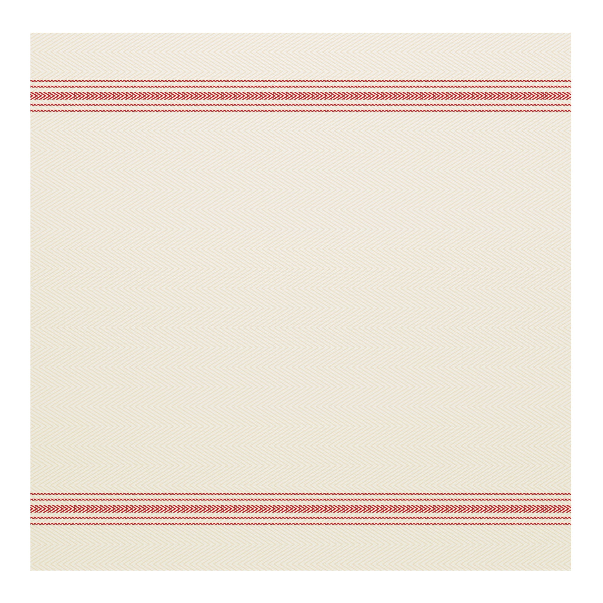 Napkins White Red Dishtowel Print Ultra PLY Flat Pack 750/Case