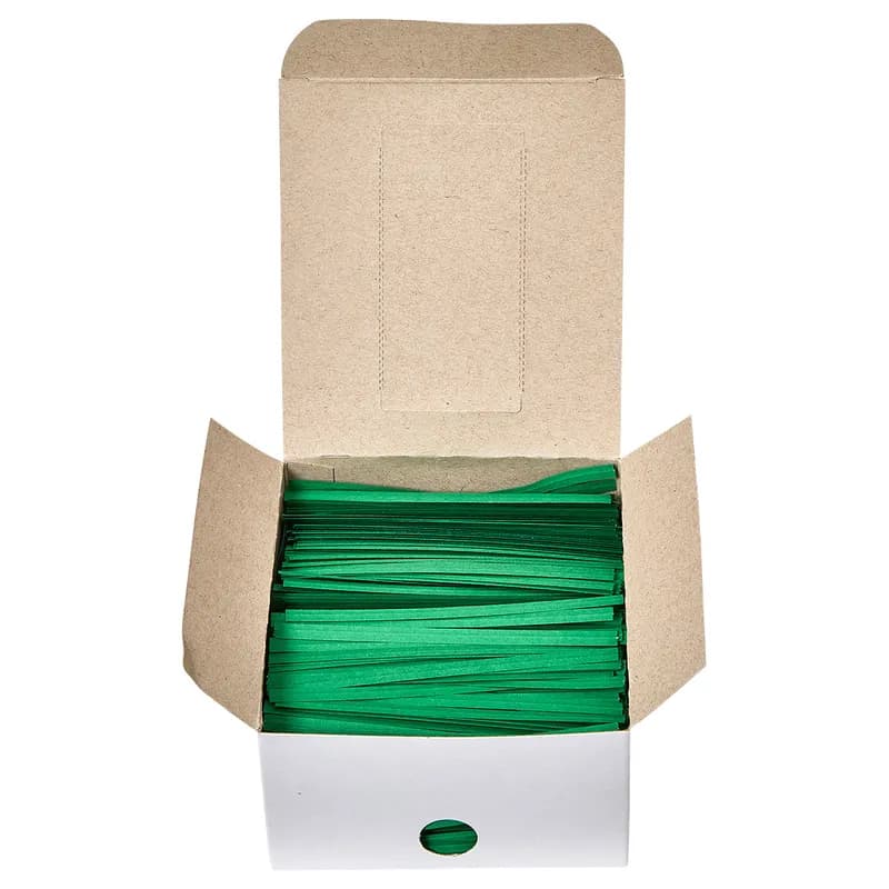 Twist Tie 4 IN Paper Green 2000/Box