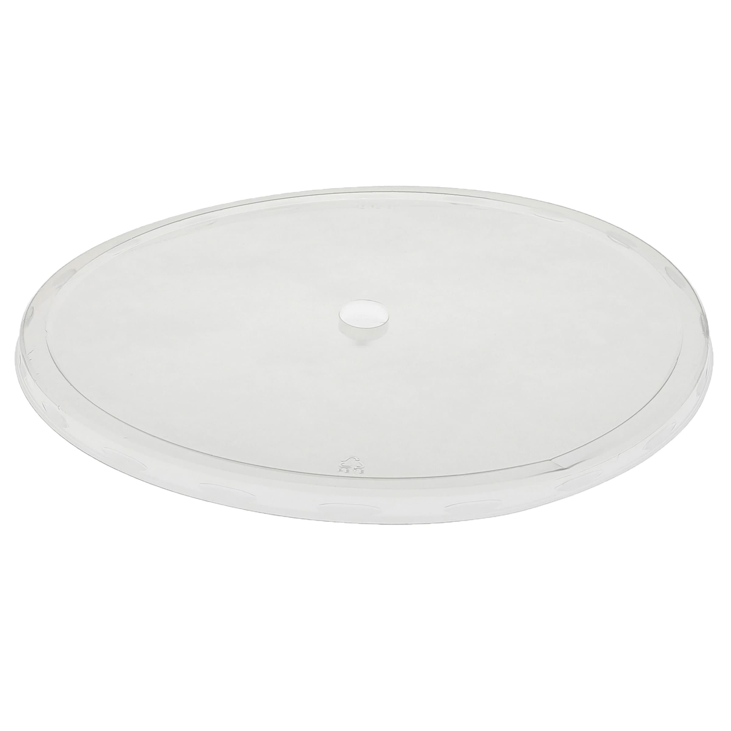 Lid Flat 9.88X0.4 IN PET Clear Round For Container Center Snap 200/Case