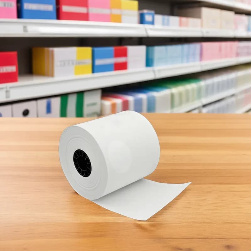 Cash Register Receipt Roll 2.25IN X150FT White Thermal Paper 50/Case