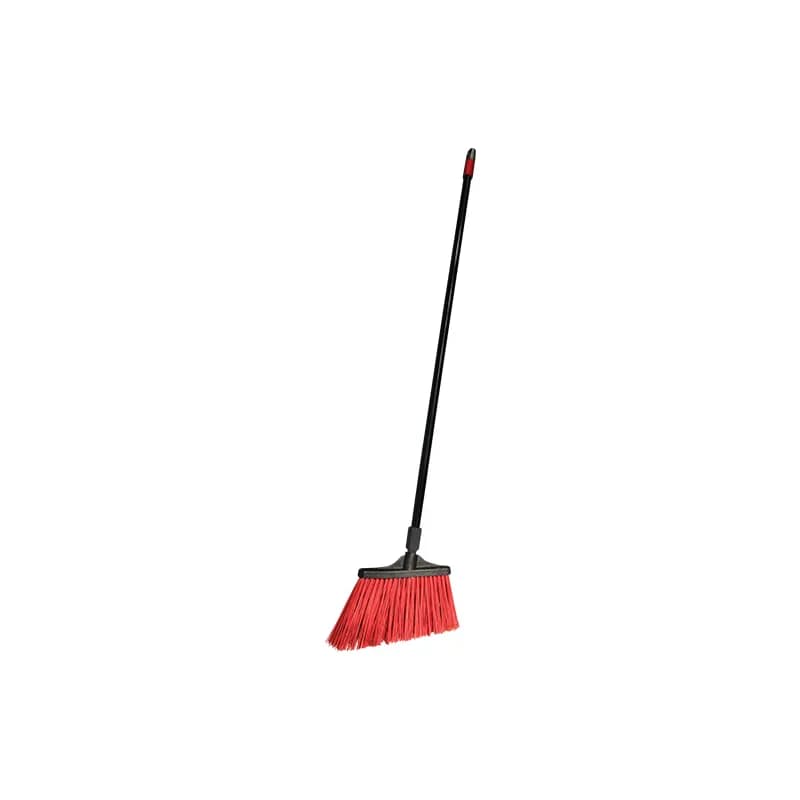 MaxiStrong® Broom 48X13 IN Red Black Steel PET Angled Unflagged 1/Each