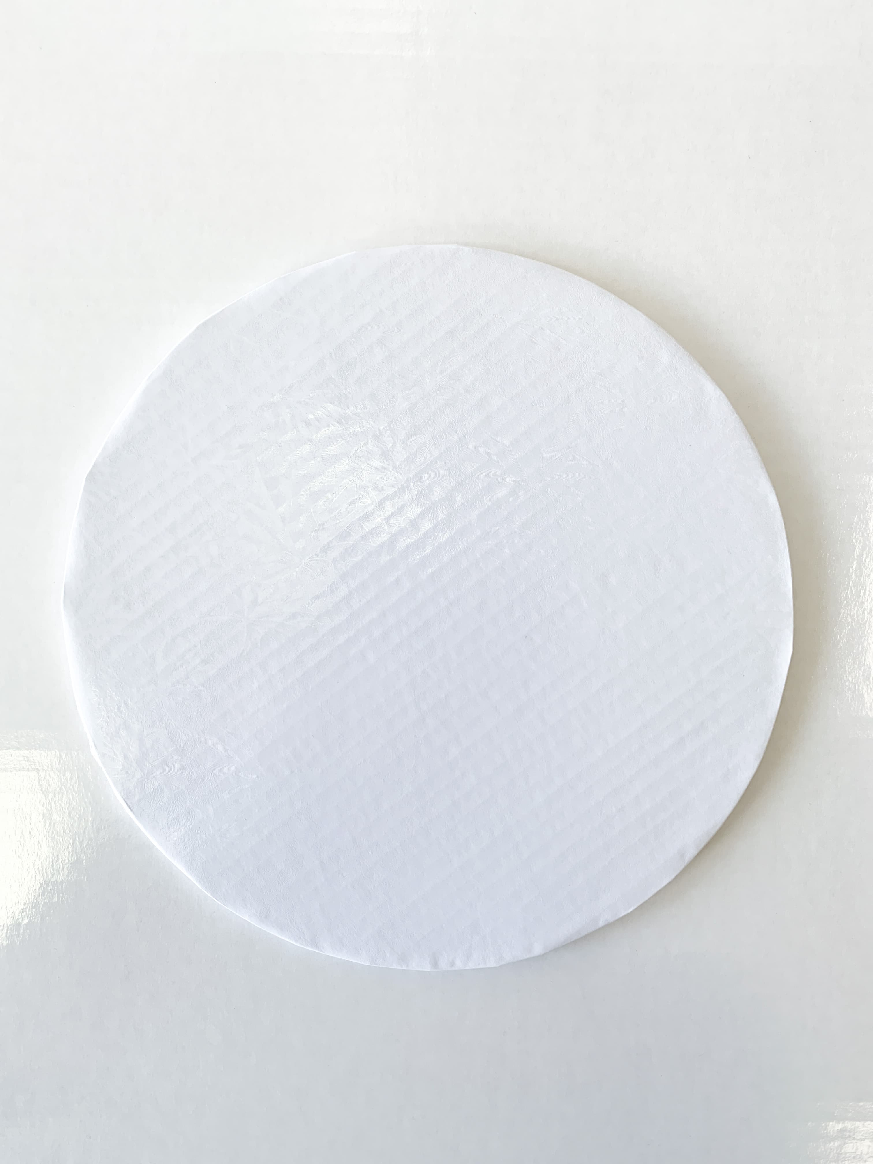 Cake Drum 16X0.5 IN Paperboard White Round Embossed 12/Case