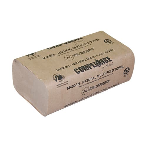 Folded Paper Towel Kraft Multifold 4000 Sheets/Case