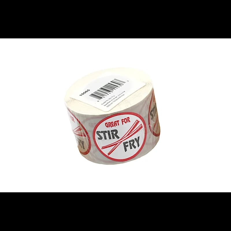 Great For Stir Fry Meat Label 2 IN Silver Red Circle 500 Count/Roll 12 Rolls/Case 6000 Count/Case