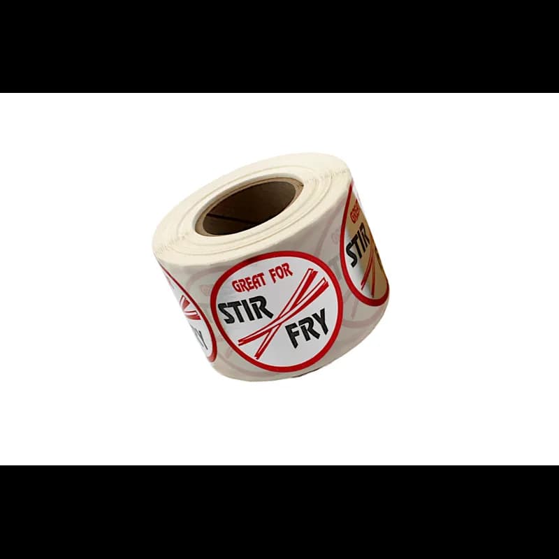 Great For Stir Fry Meat Label 2 IN Silver Red Circle 500 Count/Roll 12 Rolls/Case 6000 Count/Case