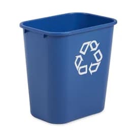 1-Stream Recycling Bin 14.75X10.5X15 IN 7 GAL 28 QT Blue Resin Deskside 12/Case