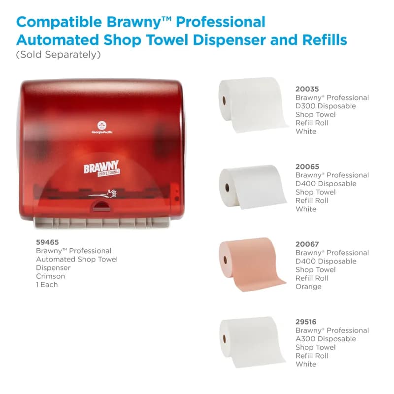Brawny® Professional Cleaning Wipe 10X10 IN 250 FT 1 DRC Orange Refill Roll 6/Case
