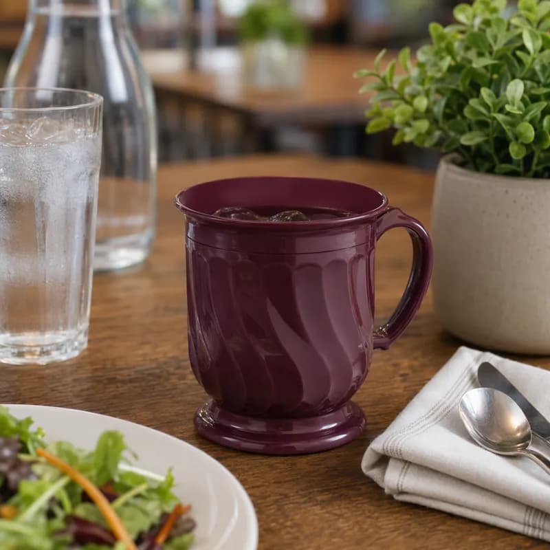 Cup Mug 8 OZ Urethane Red 48/Case